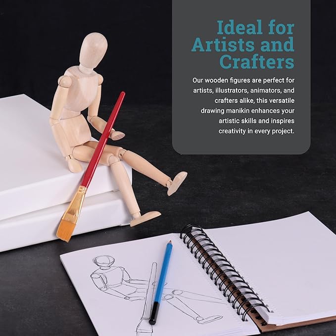 Articulated Wooden Mannequin Figure for Artists