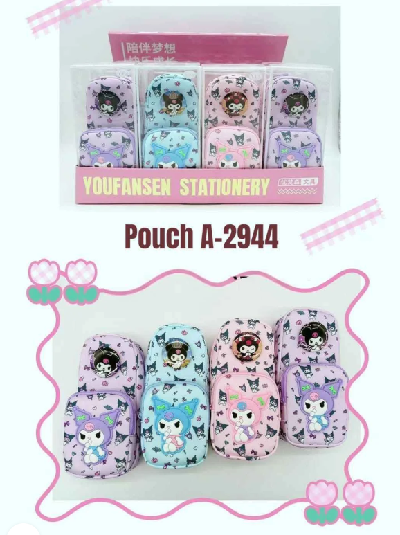 Kuromi Pencil Pouch for Girls | Cute Aesthetic Large Capacity Zipper Stationery Case