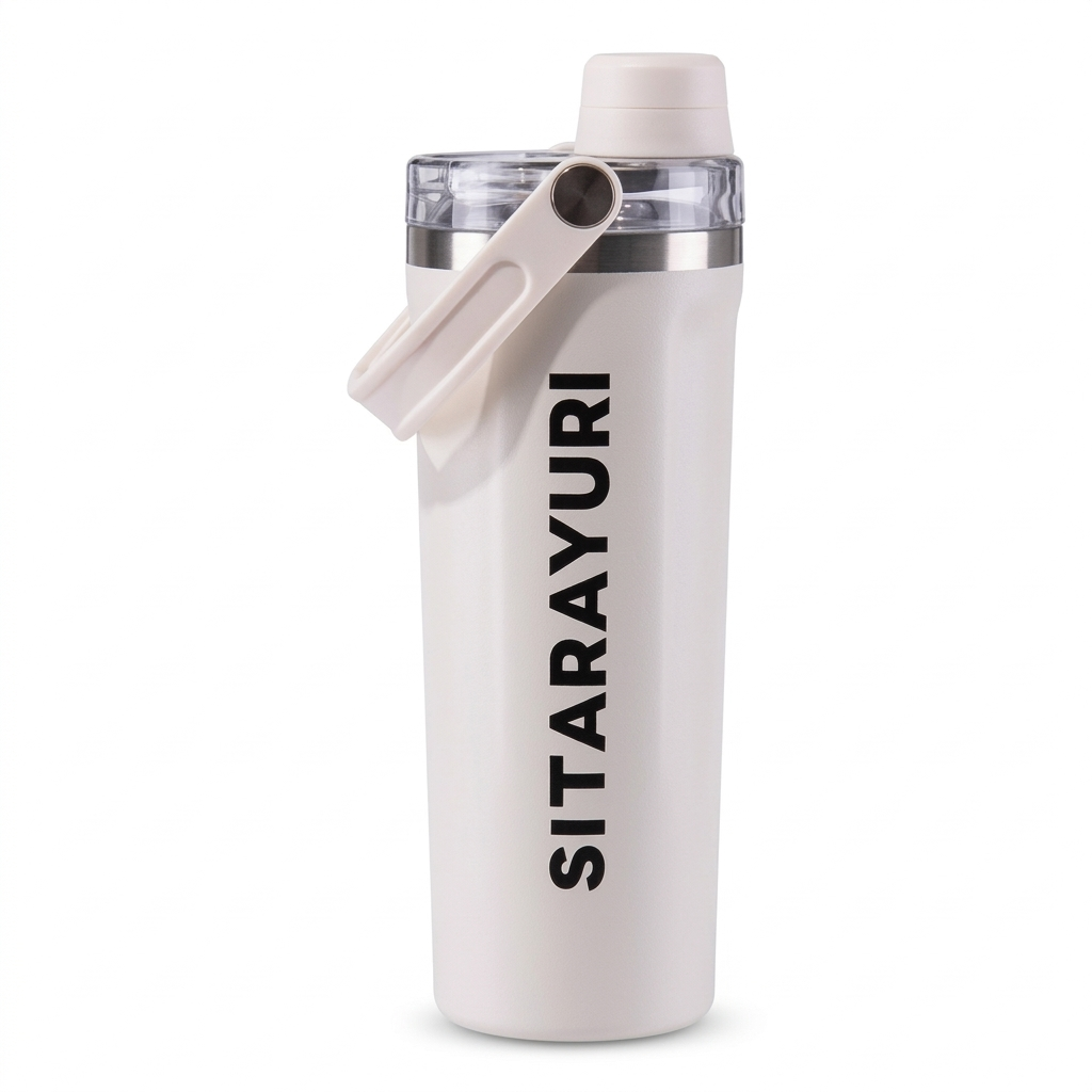 SITARAYURI 800ml Insulated Tumbler ZF-087 Stainless Steel Bottle with Straw
